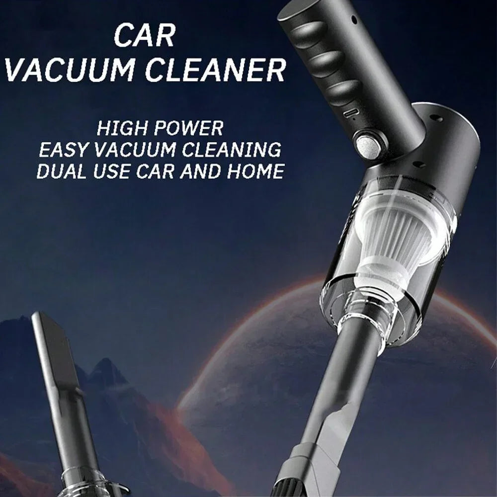 High Power 9000Pa Car Vacuum | Cordless USB Wet & Dry Cleaner