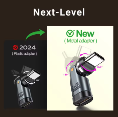 AUFU 540° Rotatable 240W USB-C PD Adapter