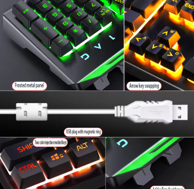 GX2 Wired RGB Gaming Combo: Mechanical-Feel Keyboard & Mouse